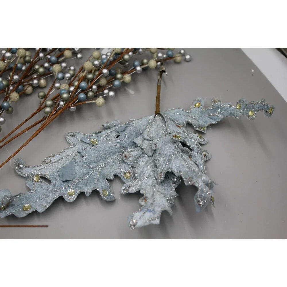 18 Pcs Branches, Flowers, Stems Huge Ornament Lot Vintage-Inspired At Home Magic